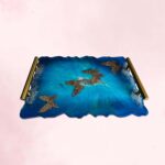 Blue Butterfly Resin Tray - A Touch of Sophistication - Image 2