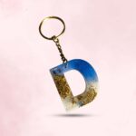 Personalized Resin Alphabet D Keychain - Your Initials in Style