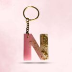 Personalized Resin Alphabet N Keychain - Your Initials in Style