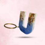 Personalized Resin Alphabet U Keychain - Your Initials in Style - Image 2