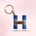 Personalized Resin Alphabet H Keychain - Your Initials in Style