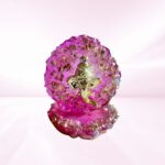Pink Crystal Studded Mini Ganesha Stand