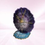 Two Toned Blue Mini Resin Table Clock - Image 2