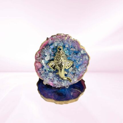 Blue Mini Ganesha Stand - Resin Crafted