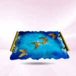 Blue Butterfly Resin Tray - A Touch of Sophistication - Image 2