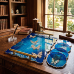 Blue Butterfly Resin Tray - A Touch of Sophistication - Image 5