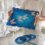 Blue Butterfly Resin Tray - A Touch of Sophistication - Image 3
