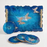 Blue Butterfly Resin Tray - A Touch of Sophistication