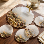 Brewed Awakening - Real Coffee Bean Resin Tray with Coasters - Image 5