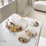 Brewed Awakening - Real Coffee Bean Resin Tray with Coasters - Image 3
