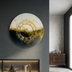 CLassic Black and White Resin Wall Clock - Image 3