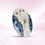 Blue and White Resin Wall Clock - Image 3
