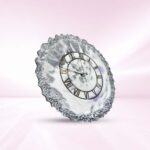 White Silver Resin Wall Clock - Image 3