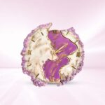 Lavender Geode Resin Wall Clock - Timeless Elegance for Your Walls