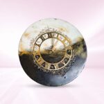 CLassic Black and White Resin Wall Clock