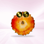 Reddish Orange with Ganesha at the Centre Pooja Thali - Image 2