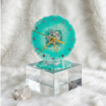 Emerald Green Mini Resin Table Clock - Image 2
