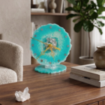 Emerald Green Mini Resin Table Clock - Image 3