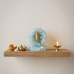 Green crystal Mini Ganesha Stand - Resin Crafted - Image 2