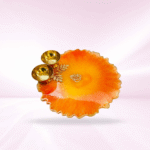 Orange Yellow with Ganesha Pooja Thali - Image 2