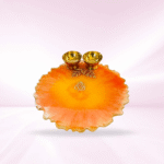 Orange Yellow with Ganesha Pooja Thali