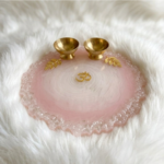 Pink Resin Pooja Thali with OM