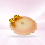 Pink Resin Pooja Thali with OM - Image 2