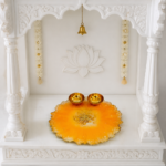 Sunset Orange with Swastik Resin Pooja Thali - Image 3