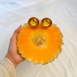 Sunset Orange with Swastik Resin Pooja Thali - Image 2
