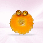 Sunset Orange with Swastik Resin Pooja Thali