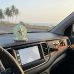 Turquoise Green Crystal Studded Mini Ganesha Stand - Image 3