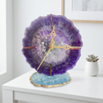 Two Toned Blue Mini Resin Table Clock