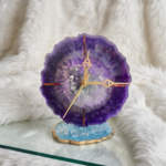 Two Toned Blue Mini Resin Table Clock - Image 3