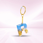 Personalized Resin Alphabet R Keychain - Your Initials in Style - Image 2