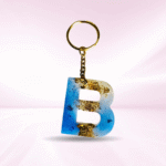 Personalized Resin Alphabet B Keychain - Your Initials in Style