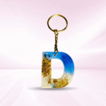 Personalized Resin Alphabet D Keychain - Your Initials in Style