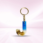 Personalized Resin Alphabet J Keychain - Your Initials in Style
