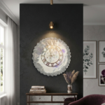 White Silver Resin Wall Clock - Image 2