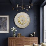 White and Gold Geode Resin Wall Clock - Image 2