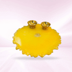 Yellow Resin Pooja Thali with OM