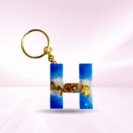 Personalized Resin Alphabet H Keychain - Your Initials in Style
