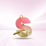 Personalized Pink Resin Alphabet S Keychain - Your Initials in Style - Image 2