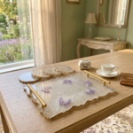 Beige butterfly Resin Tray - A Touch of Sophistication - Image 3