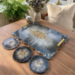 Black Gold Resin Tray - A Touch of Sophistication - Image 2