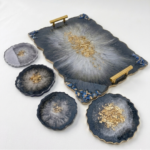 Black Gold Resin Tray - A Touch of Sophistication