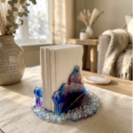 Blue Crystal Studded Napkin Holder - Image 4
