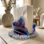 Blue Crystal Studded Napkin Holder - Image 3
