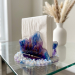 Blue Crystal Studded Napkin Holder - Image 2