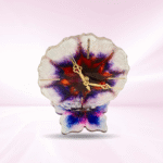 Blue floral bloom Mini Table Clock - Image 2