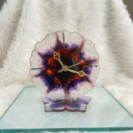 Blue Floral Bloom Mini Table Clock